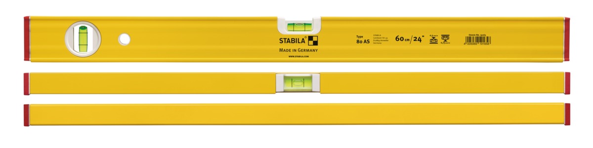 Уровень строительный с узким профилем STABILA 80 AS-2 80см Уровни, угломеры, уклономеры #3